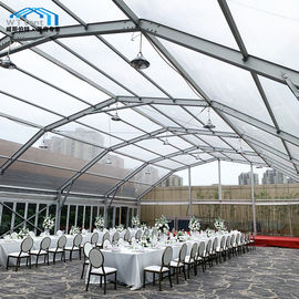 वाणिज्यिक स्पष्ट छत शादी तम्बू बहुभुज धनुषाकार एल्यूमीनियम मिश्र धातु फ्रेम