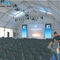 सम्मेलन के आयोजन के लिए ब्लैक मल्टी आर्चेड बहुभुज तम्बू 50 मीटर चौड़ा